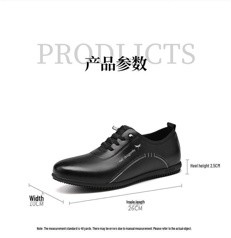 Red Dragonfly Men's Black Waterproof Leather Casual Sports Shoes – Autumn/Winter Collection