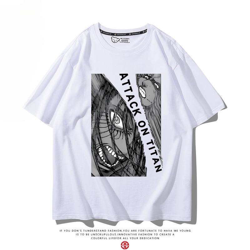 Summer 100% Cotton T-shirt Attack Giant Wings of Freedom Clothing Sergeant Alan Mikasa Around Short-sleeved Men