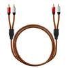 RCA Stereo kabel LiuTian Dvojité stínění Pozlacené Velmi odolný Nylonový oplet 2RCA samec na 2RCA samec Stereo audio kabel pro Domov 0,5m, Kino, HDTV,