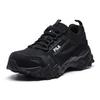 New FILA Oakmont Wear Resistant Low Top Chunky Sneakers Men's Black F12M031111FBK