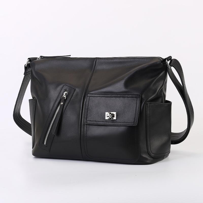 Men's and Women's Universal Single-Shoulder Bag French Style Simple Design Crossbody Bag for Casual Commuting Casually