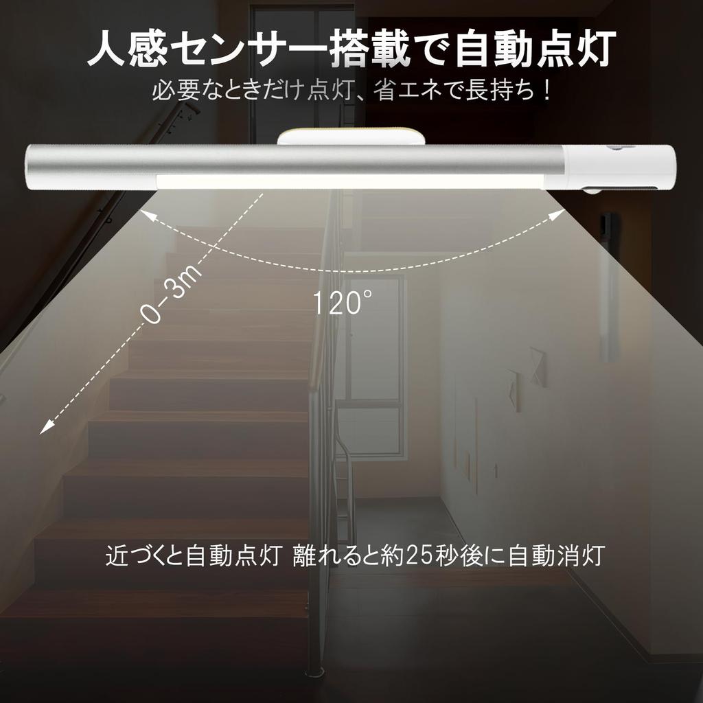 LUTW LED Motion Sensor Desk Light, 3000mAh, Display, Type-C Rechargeable, Automatic On, Cordless, Stylish, Eye-Friendly Desk Light [3 Color