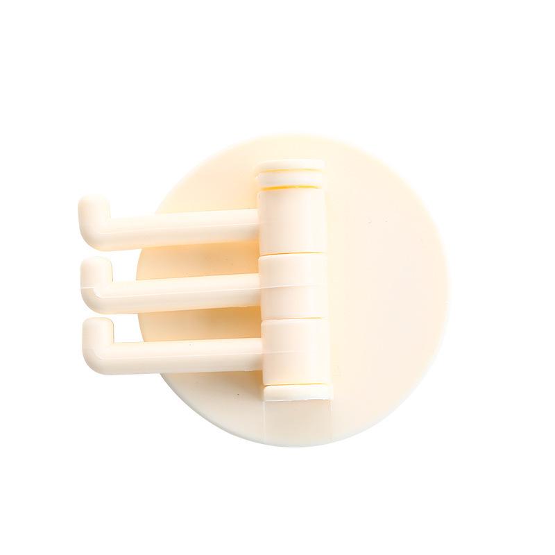 Multi-purpose Rotatable Adhesive Wall Hook Rack for Kitchen and Bathroom Towels