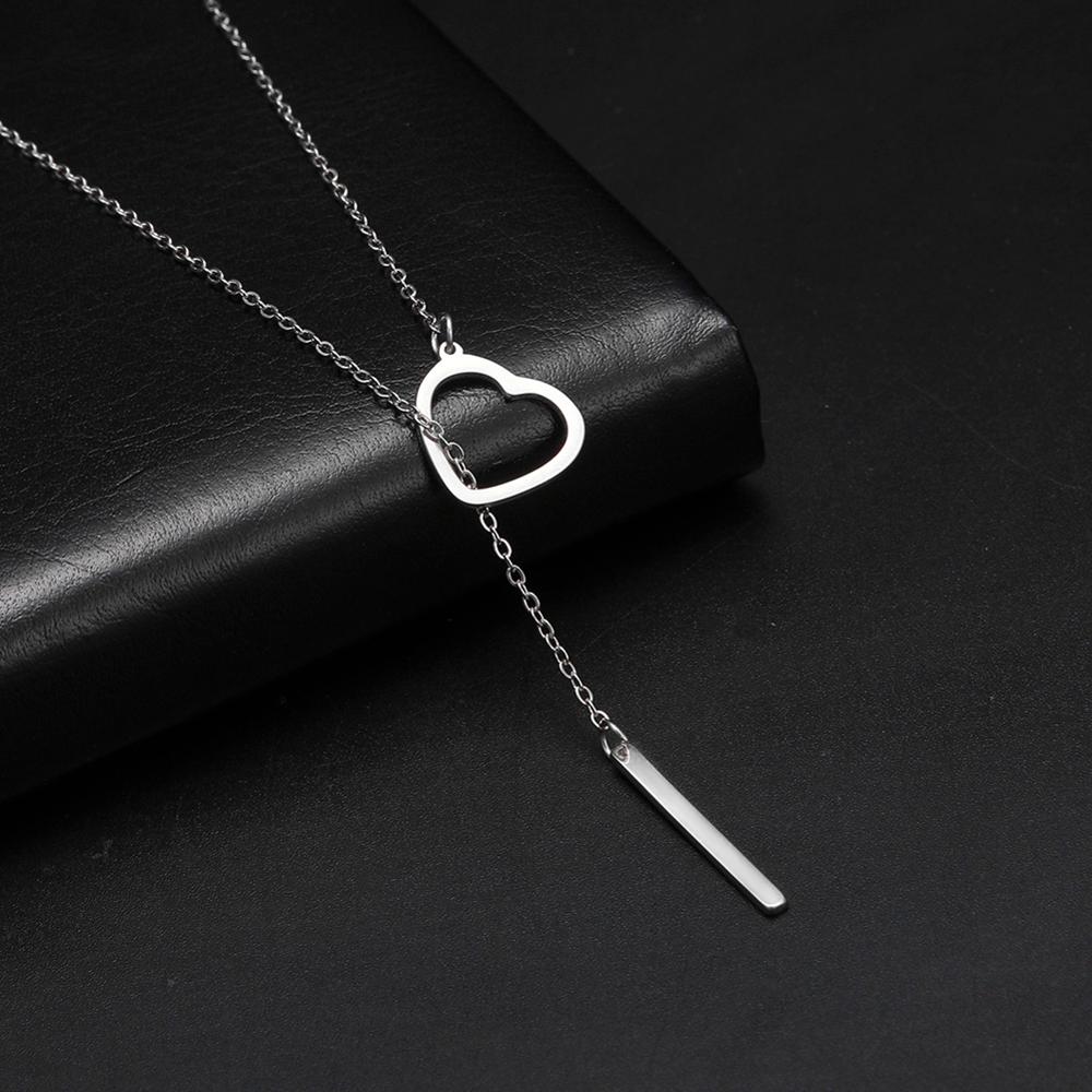 LIKGREAT Multi Layers Bar Coin Pendant Necklace Moon Star Cross Neckchain for Women Stainless Steel Chain Choker Jewelry NotFade