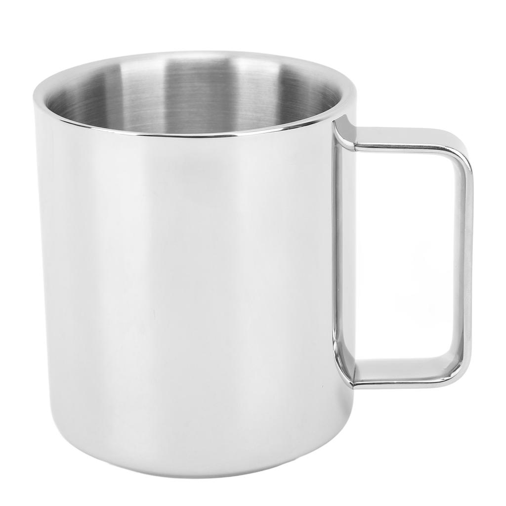 Becher 304 Edelstahl Doppelwandig Isoliert Verbrühsicher Verdickter Kaffeebecher für Trinkwasser L Größe 350ml