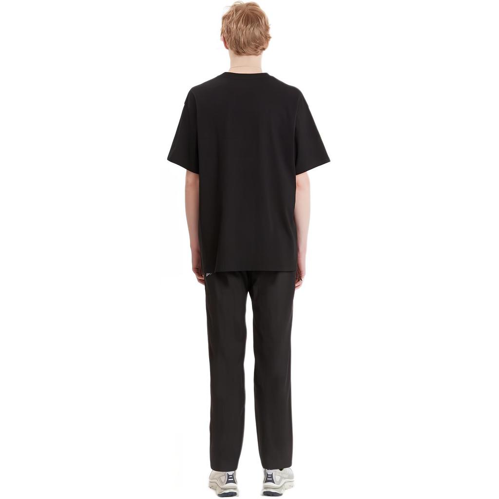 Carhartt WIP Einfarbiges T-Shirt mit Logo-Stickerei, Rundhalsausschnitt, Kurzarm, Herren Oberteile, Schwarz, I030435-0D2-XX
