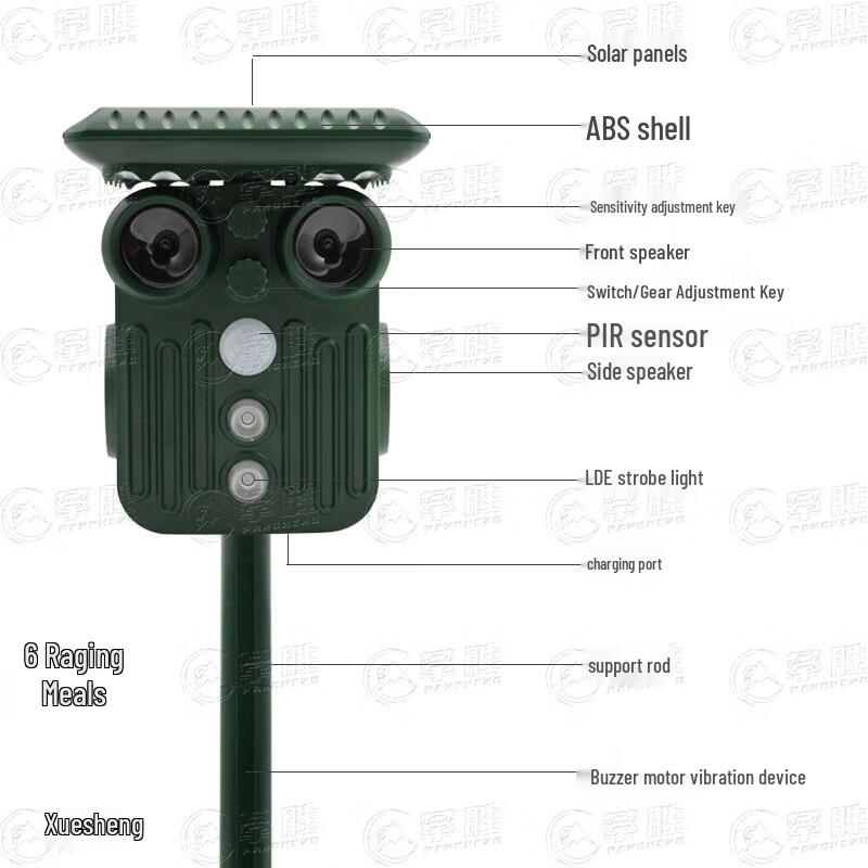 Солнечный ультразвуковой отпугиватель змей и грызунов Pansheng Solar