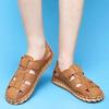 Mode Herren Sandalen Outdoor Sommer Weiche Sandalen Herrenschuhe handgenäht Ledersandalen Weiche Freizeitschuhe Herren Strandsandalen