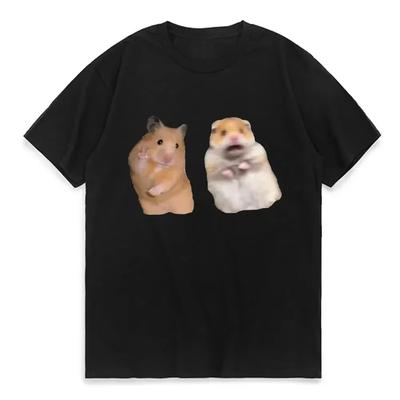 Grappig Schreeuwende Hamster T-Shirt Knaagdier Cavia Liefhebbers Cadeau mannen vrouwen T-shirts Zomer katoenen T-shirt Herfst en winter onderkleding