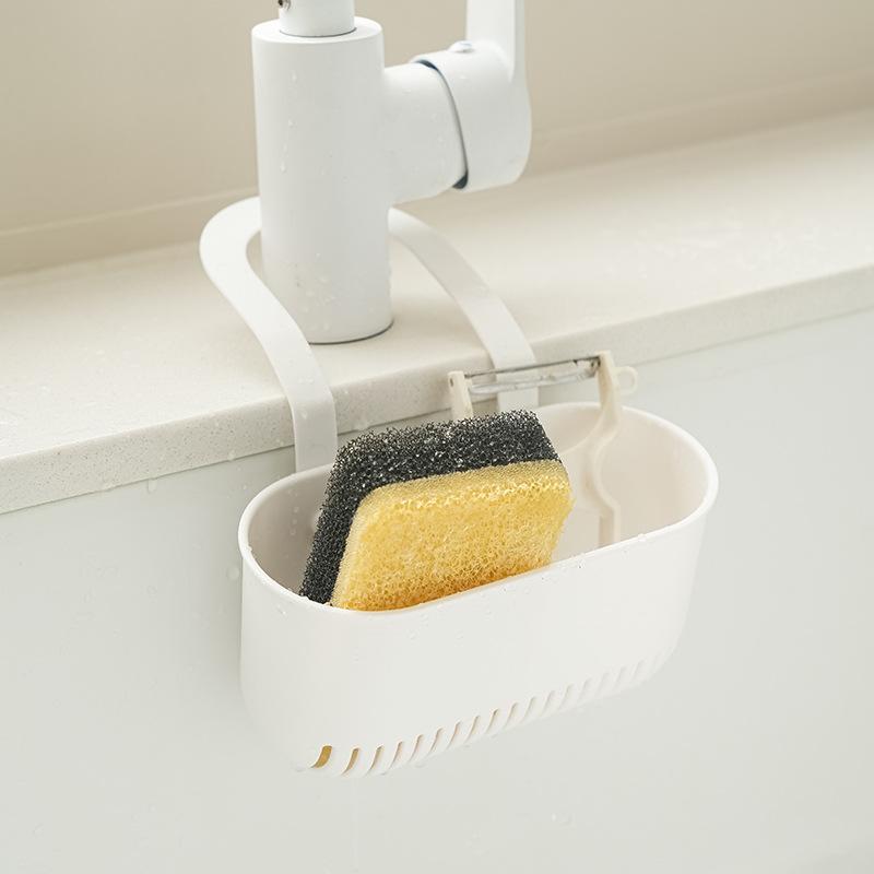 Sink Drain Basket Sponge Holder Easy To Install Drain Multipurpose Food Catcher Basket Kitchen Accessories Brush Plastic Storage