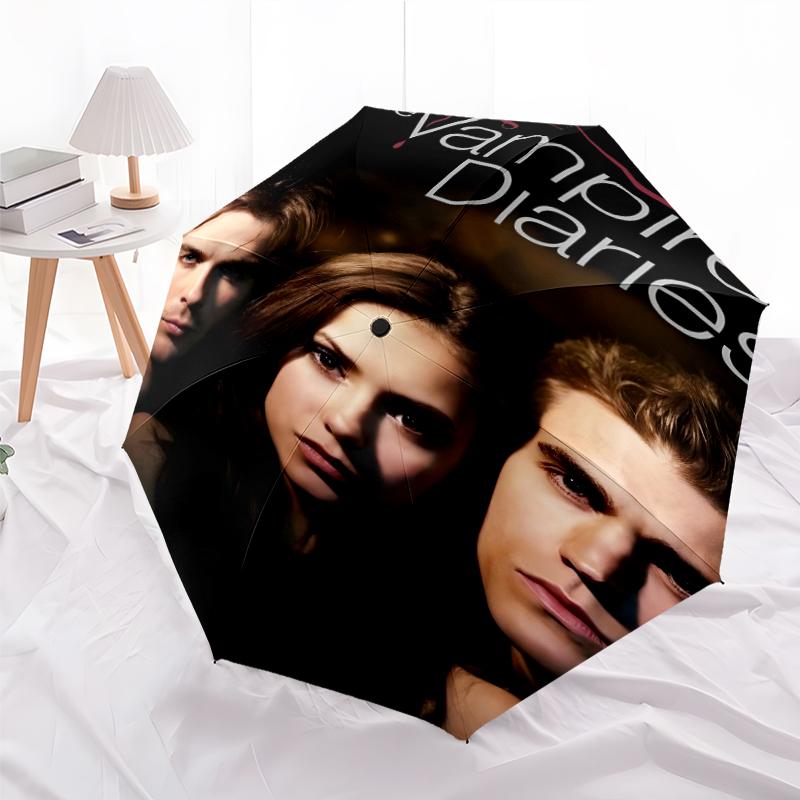 1pc The Vampire Diaries3 Umbrella, Sun Protection, And UV Shielding. It Has Eight Sturdy Ribs for Outdoor Use And Perfect Gift