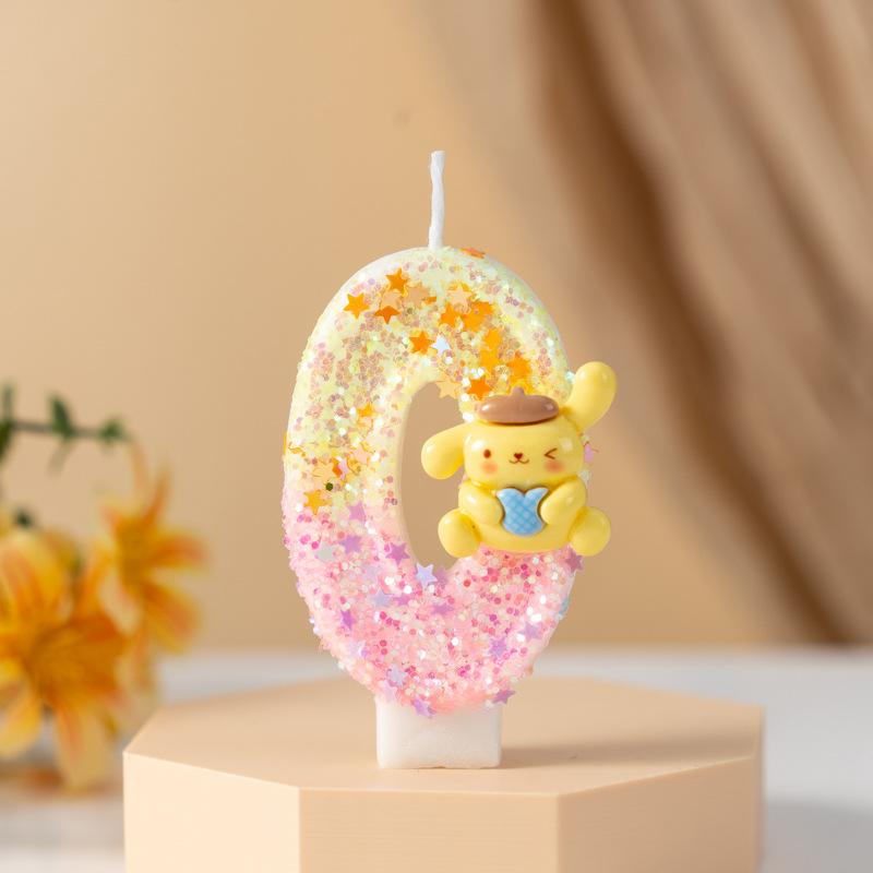 

Creative Bear Digital Birthday Candle Party Scene Layout Props First Year Cake Decoration 0