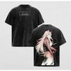 Anime Zero Two T-shirt DARLING In the FRANXX Washed Oversized T Shirt Men Women Clothing Summer Short Sleeve Cotton Tees Tops