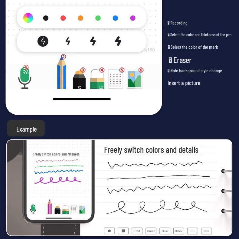 NEWYES 3rd Gen Smart Pen Set: Electronic Paper Screen with Synchronous Handwriting for Business Meetings.