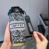 Internet Celebrity Stainless Steel Lily of the Valley Cup Portable Cup Cover Milk Tea Cup Matching Water Cup Anti-scalding