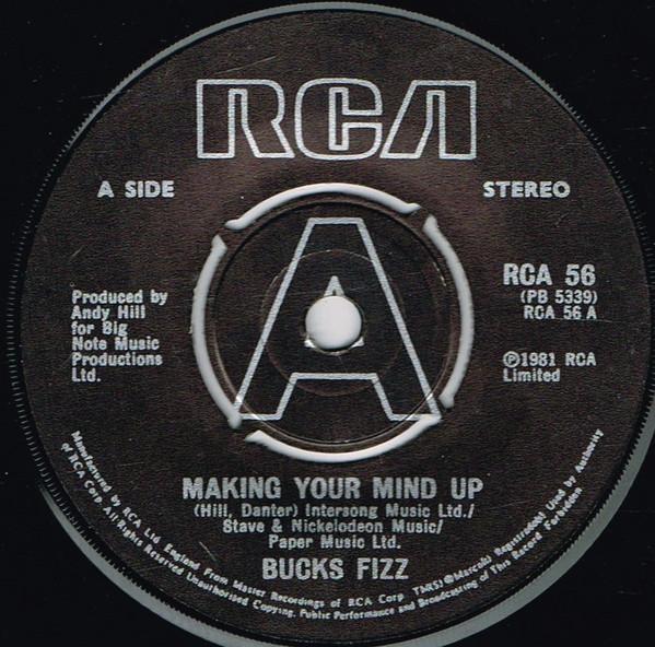 

7inch Record BUCKS FIZZ - Making Your Mind Up RCA56 RCA 1981 UK Pop Used
