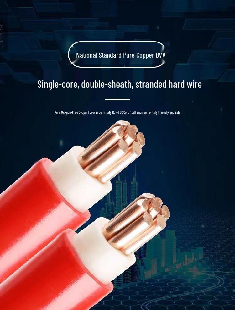 City BVV Flame Retardant Copper Core Double Plastic Cable 10/16/25/35/50/70 Square
