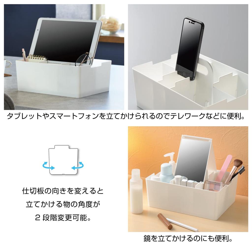 JEJ Astage Storage Desk Desk Made in 26cm Wide x Deep x High Box, Tote, Organizer, Stackable, Japan, Clear, 18.8cm 14.5cm