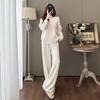 7703 Autumn/Winter New Fashion Cozy Cable Knit Sweater & Wide-Leg Pants Set
