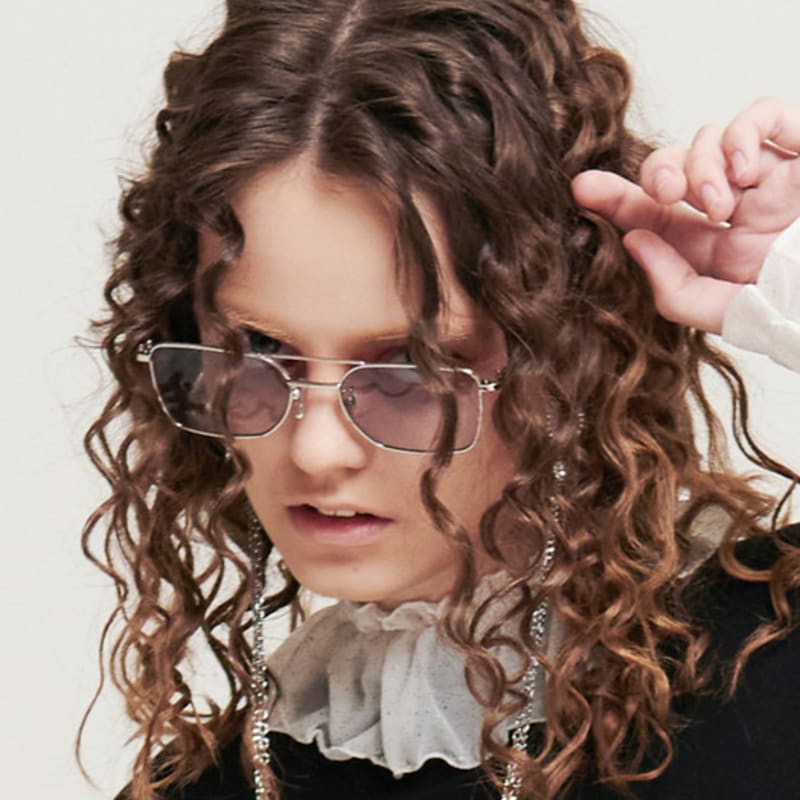 

holy NUMBER 7 [SUNGLASSES] VERIMOND-N624 SILVER FRAME BLACK LENS FREE