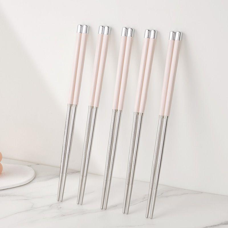 High-Grade 304 Stainless Steel Chopsticks: Luxury, Durable, Mold-Resistant Tableware for Home, Hotel, or Restaurant Use