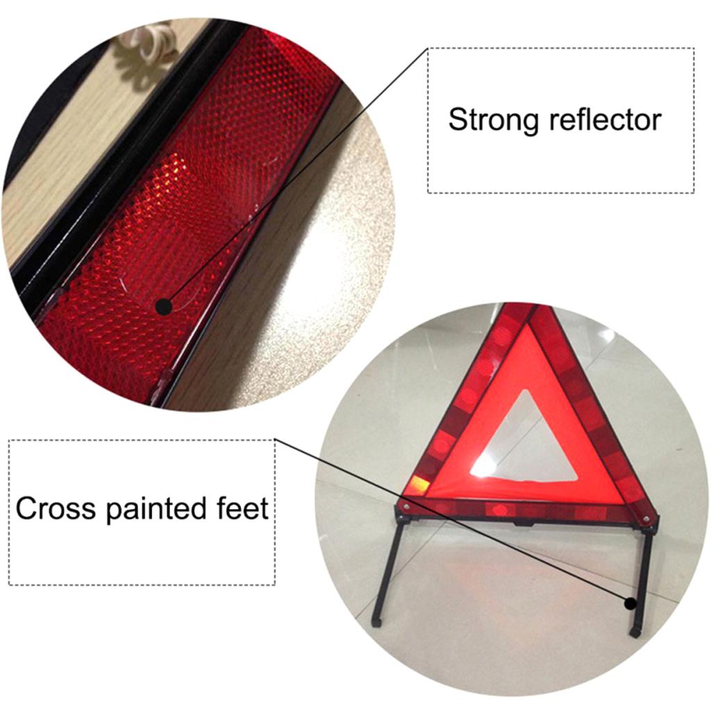 Warning Triangle Reflective Safety Emergency Triangle Foldable Road Warning Triangle for Road Vehicle Car Emergencies