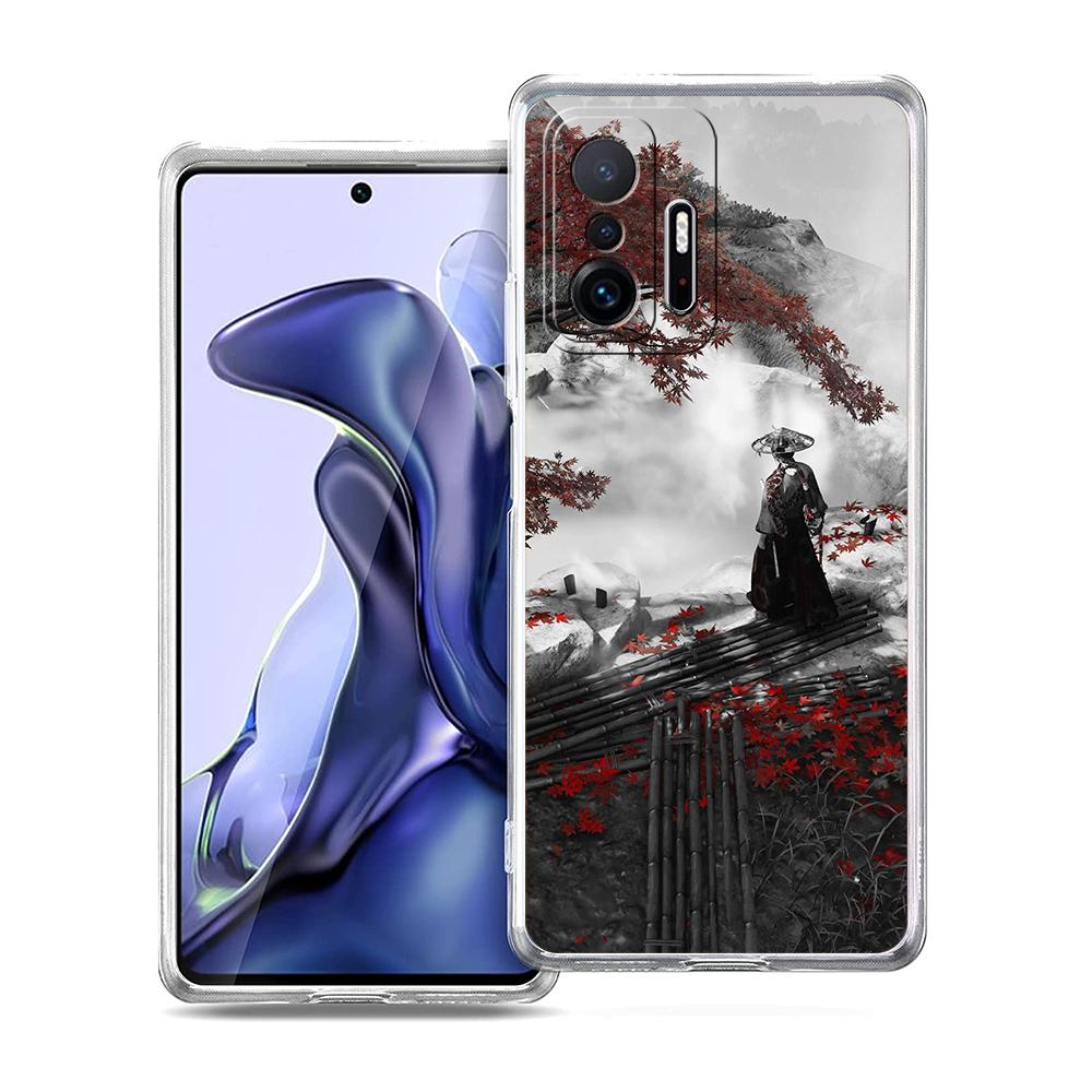 Japanese Bushido Samurai Phone Case For Xiaomi 14 13 12 Lite Mi 11 11X 13T 12T 11T For Poco X5 X4 X3 NFC F5 F4 M4 Pro 5G Cover