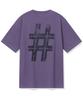 BEENTRILL Vintage Hashtag Oversized Short Sleeve T-Shirt (Violet)