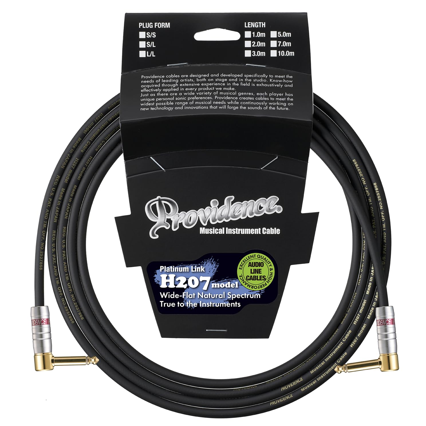 

Экранированный кабель Providence H207 3 м L/L вилка (Тип L/Тип L)