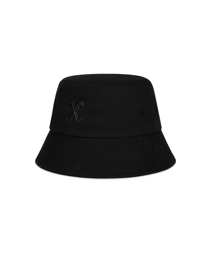 Bajal Va Curved Patch Bucket Hat Black