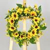 Sunflower Harvest Festival Wreath: Thanksgiving Door & Window Decoration with Faux Flowers