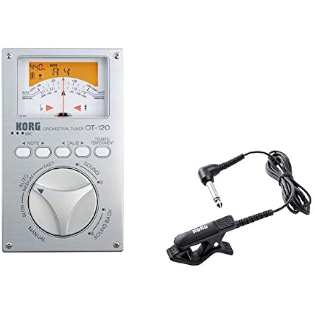 KORG (KORG) Orchestra Tuner OT-120 + Contact Mic CM-300-BK Set
