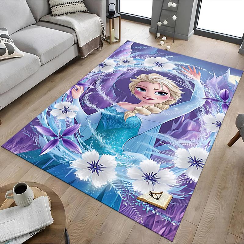 1PC Frozen Elsa Extra Large Non Slip Floor carpet, Office, family, bedroom, Studio Large Area Rug Indoor Rugs