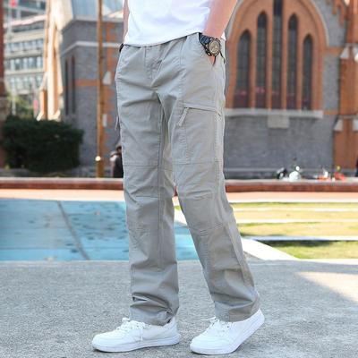 Men's Spring and Autumn Loose Casual Outdoor Sports Workwear Pants Plus Size Multi-Pocket Straight Pants