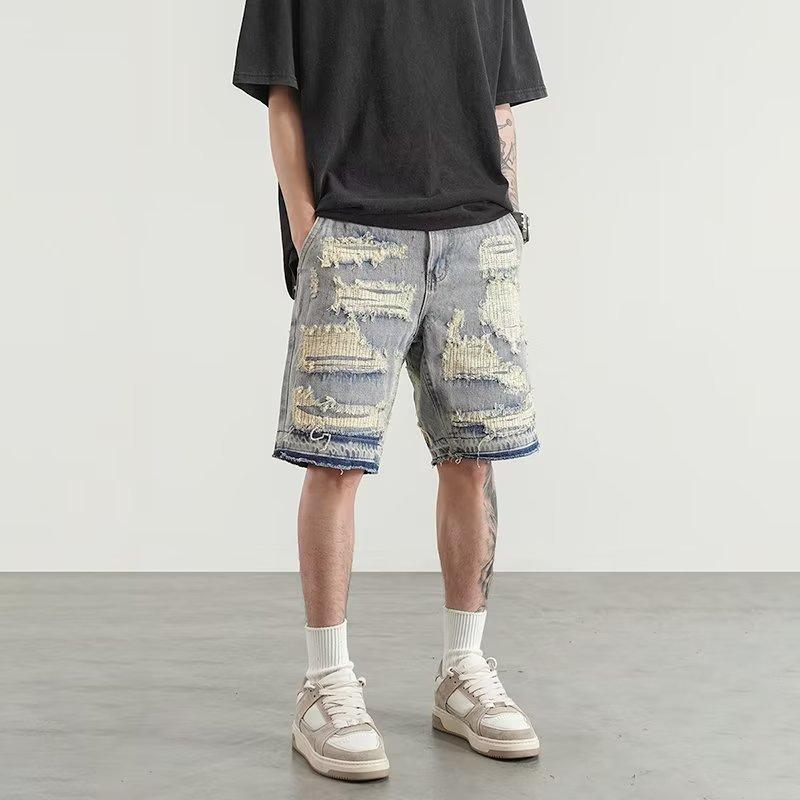 Джинсы клеш JYL для мужчин с американским принтом змеи, летние, уличные, узкие, bootcut, джинсовые брюки S бездна