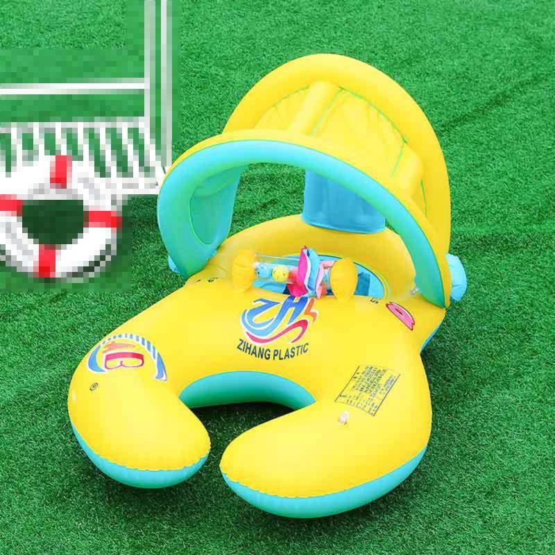 Parasolar Mama și Copilul Colac Inel de Înot Părinte-Copil Plute Gonflabile pentru Piscină Cerc de Înot Jucărie de Baie Accesorii dropshipping