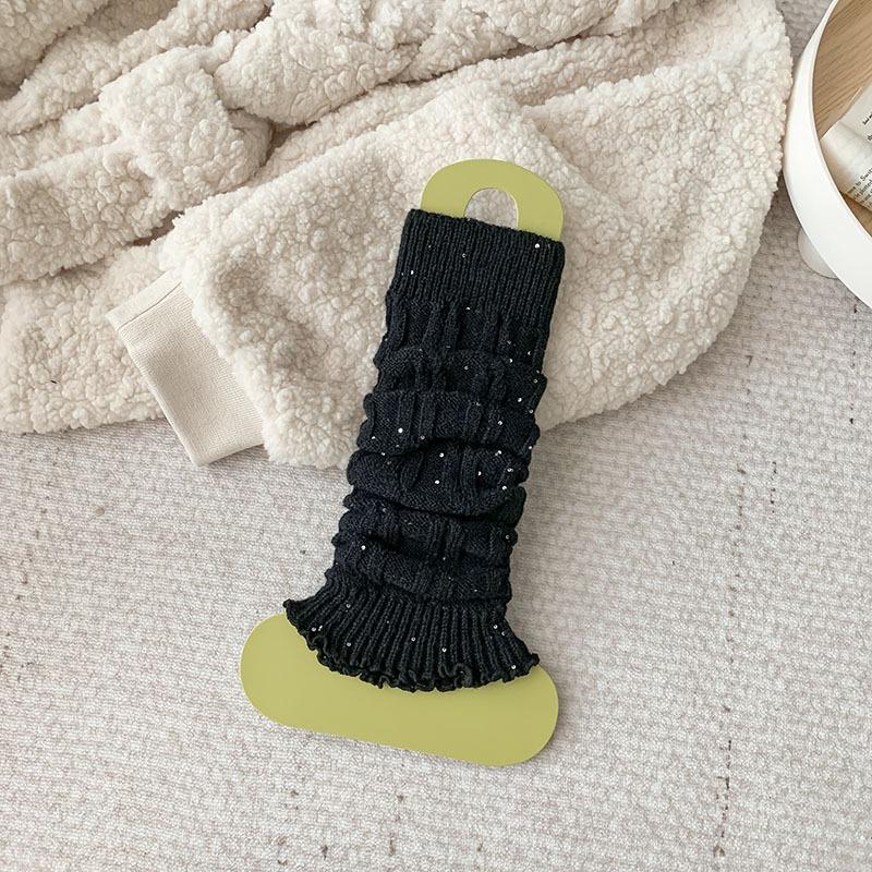 Autumn and Winter Sweet Women Leg Warmers Thin Knitted Long Heap Socks