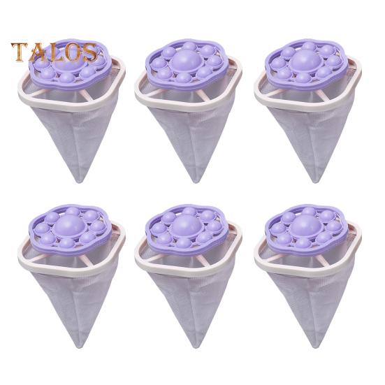 6Pcs Floating Hair Filter Washing Machine Reusable Lint Trap Hair Catcher Hair Remover Laundry Tool for Washing Machine