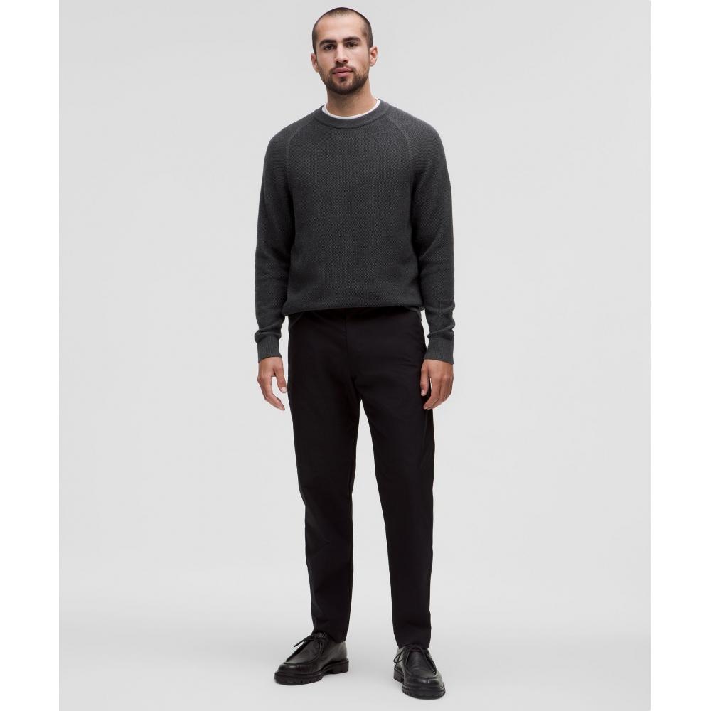 Lululemon Textured Knit Crewneck Sweater Heathered Black