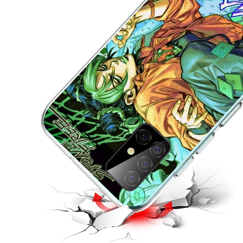 JoJo Bizarre Adventure Jolyne Cujoh Cover Phone Case For Samsung Galaxy A12 A22 A32 A52 A72 A02S Phone Case Note 20 Ultra 10 S10