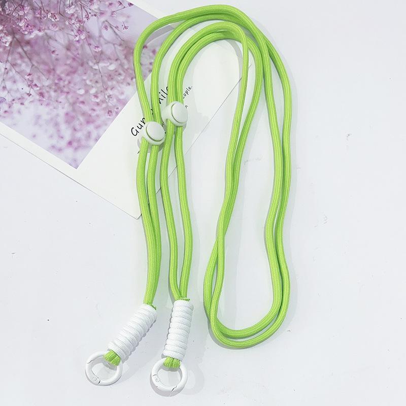 Adjustable Color-Block Crossbody Phone Strap with Clip & Chain