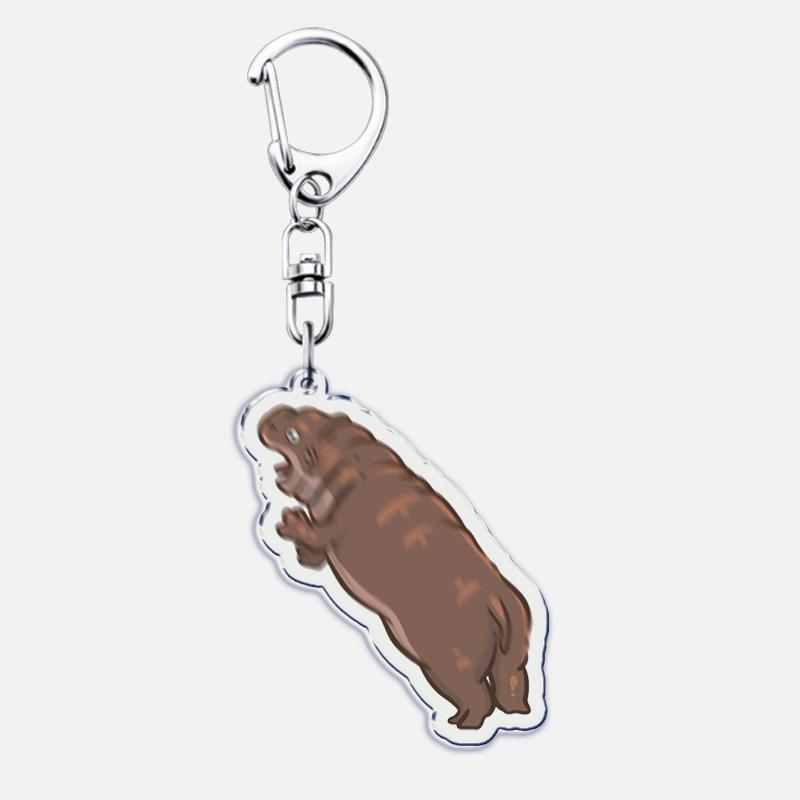 Funny Baby Hippo Cute Keychains Keyring for Accessories Bag Moo Deng Meme Pendant Keyring Jewelry Fans Gifts