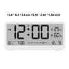 8001-EN Multifunctional Digital Clock LED Brightness Adjustable Temperature Humidity Displaying Alarm Clock with Dual Alarms