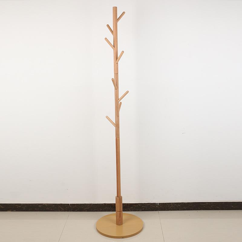 Solid Wood Tree-Shaped Coat Rack for Clothes and Accessories