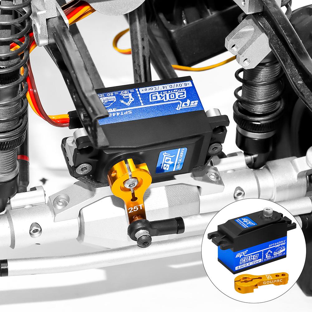 20KG Low Profile Servo With 25T Servo Arm Digital Servo RC Digital Micro Servo for Tamiya Kyosho On-Road Touring Drift Car/Boat