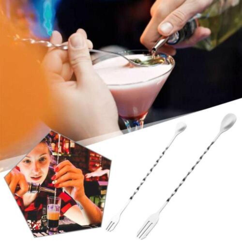 

Stainless Steel Mixing Spoon Long-handled Ice Spoon Gifts Cocktail Shaker 32cm