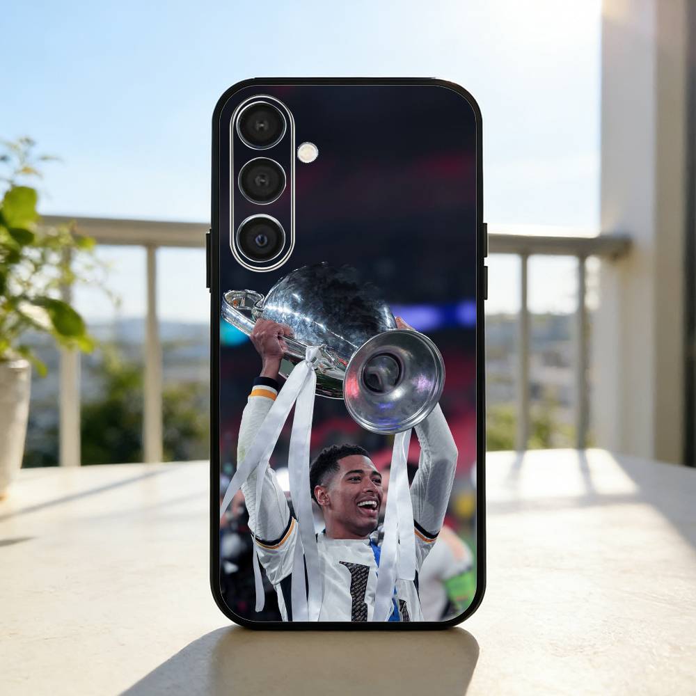 J-Jude Football B-Bellinghams Phone Case For Samsung A73,72,71,53,52,51,22,91,80, Soft Black Cover