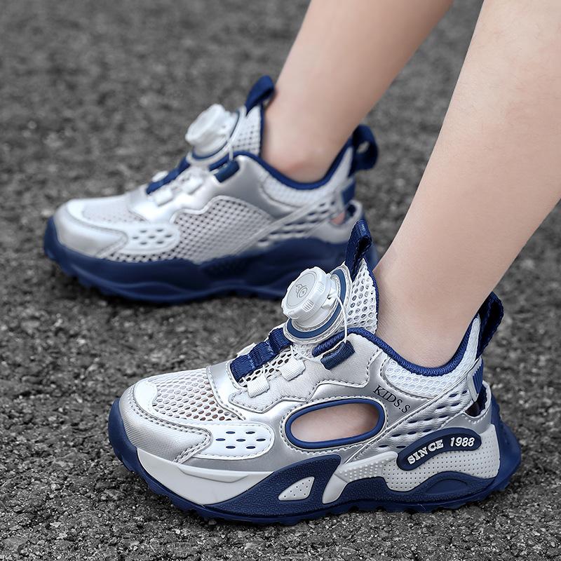 

Boys sandals 2025 new summer children s baotou sports single mesh shoes older children s mesh non-slip girls frame shoes 39