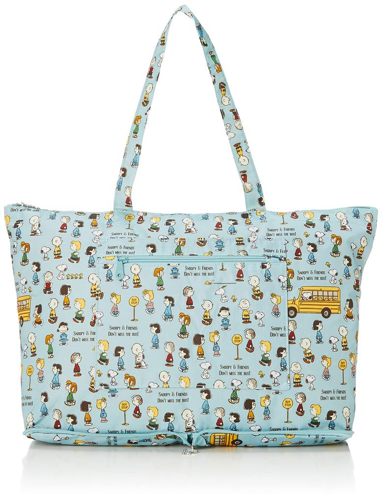 Hapitas(R) Snoopy Foldable Tote Bag PN128 Bus Stop Blue H0001 PN128