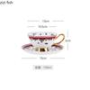 Ceramics Coffee Cup and Dish Set Afternoon Tea Mug Water Cup Flower Tea Cups Milk Mug Breakfast Cups Juice Mug Coffee Mugs